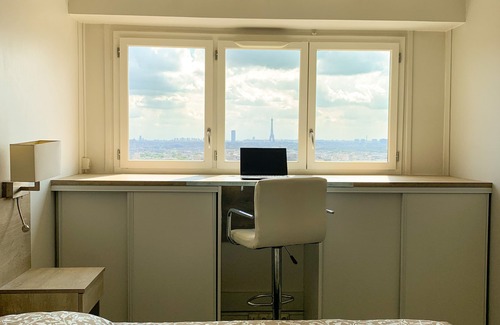 Gambetta Apartamento | Panoramic view of Paris : Sublime appartement in Courbevoie