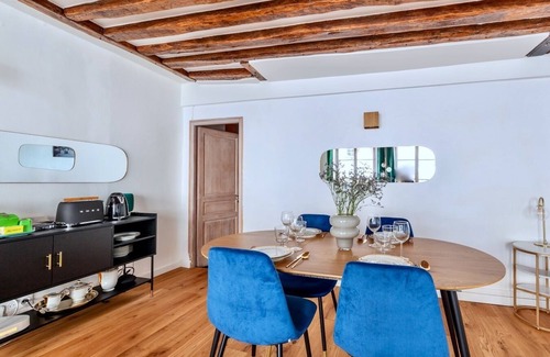 Les Halles Apartamento | Paris 1, 3 rooms, exceptional view on St Eustache church and Les Halles gardens