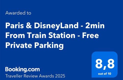 Les Perroquets Apartamento | Paris & DisneyLand - 2min From Train Station - Free Private Parking
