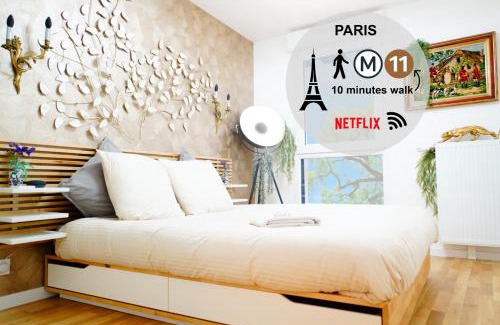 Bagnolet Apartamento | Paris I 77m Cosy luxe I Near by subway 11 & airport