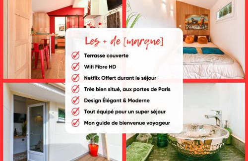 Pantin Apartamento | Paris-Zénith-bienvenue-terrasse-Netflix