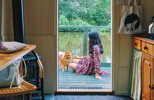 Hadlow Down Cabina | Pacífica, acogedora y aislada cabaña de pescadores junto al lago.