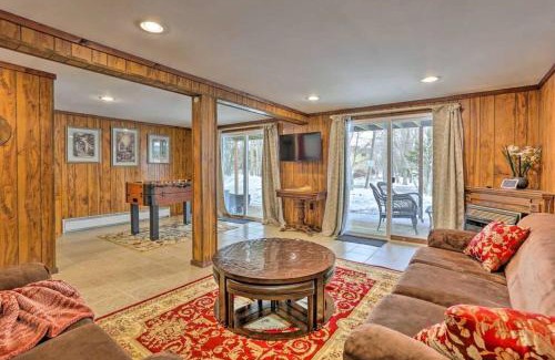 Pocono Lake Casa | Peaceful Pocono Lakefront, beach, pools, firepit, pets