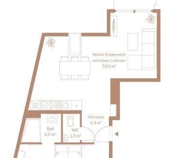 Meidling Apartamento | Penthouse Wien mit Parkplatz und Balkon