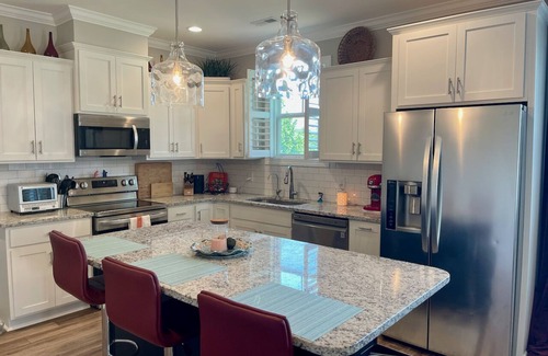 Morehead City Cabaña | Perfect Single Level Spacious Layout Coastal Retreat Featuring Resort Style Pool