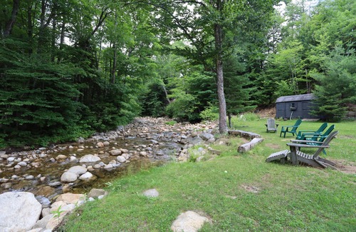 Waterville Valley Casa | Pet Friendly Waterville Valley Riverfront Home across from hiking/xc skiing (WB75V)
