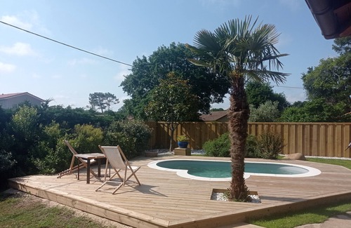 Vieux-Boucau-les-Bains Apartamento | Petite Maison de Vacances Indépendante Avec Accès à la Piscine