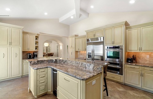 La Quinta Condominio | PGA West: piscina privada / spa, casita de 2 dormitorios, las mejores vistas a la montaña y al campo de golf