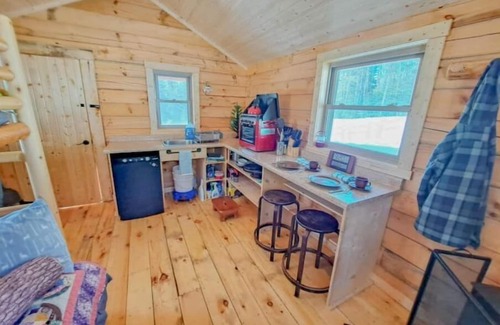 Hovland Cabina | Phoenix Rising Off-Grid Amish crafted log cabin near the BWCA & SHT - Sled Dogs!