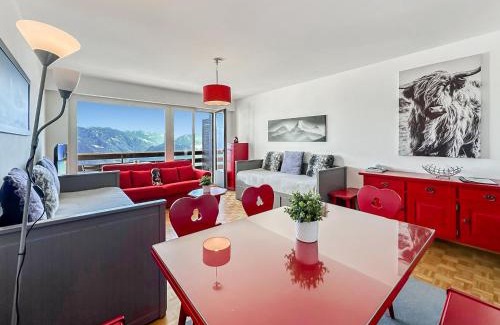 Randogne Apartamento | Pied-à-terre in Crans-Montana, pool and view - Swiss Alps