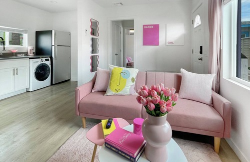 University Heights Cabaña | Pink Paradise: Barbie-Themed Cottage Rental for a Whimsical Getaway!