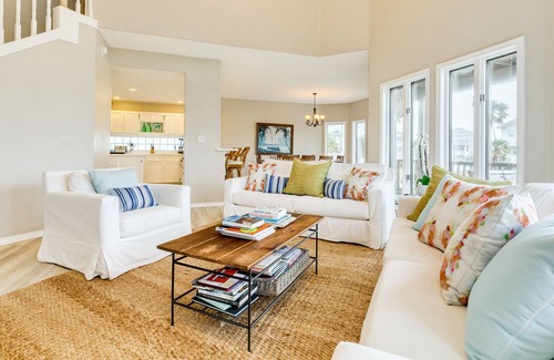 Pirates Beach West Casa | Pirivate Beachside Home w/ Gulf Views, Wrap-Around Deck, Bright & Airy Interior