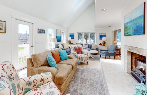 Cataumet Casa | Pocasset harbor-view home with private hot tub, Ping-Pong, grill & W/D