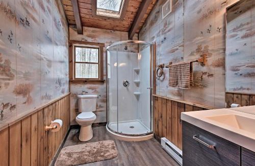 Locust Lake Village Casa | Pocono Log Cabin Fireplace, Fire Pits and Amenities