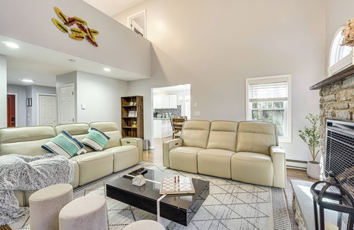 East Stroudsburg Casa | Poconos Family Home by Stream w/ Hot Tub!
