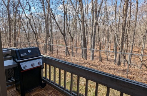 East Stroudsburg Casa | Poconos Nest & Nook: A Cozy King & Queen 2BR with a jacuzzi room facing nature