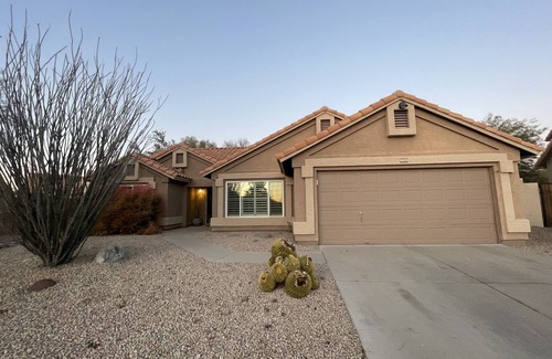 Tatum Ranch Casa | Pool with waterfall, Hot Tub, Fire-pit, Concrete floors!