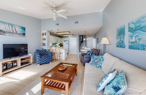 East End Casa | Poolside dog-friendly townhouse with partial Gulf views, on-site pool & grills