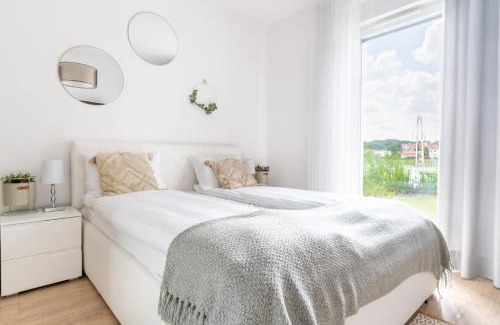 Ilawa Apartamento | Port View - widok, 15m do jeziora, ogródek, parking podziemny, winda, Netflix i Prime