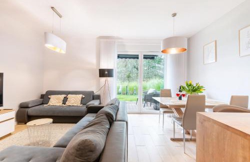 Ilawa Apartamento | Port View - widok, 15m do jeziora, ogródek, parking podziemny, winda, Netflix i Prime