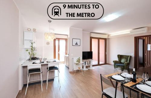 Zona IV Casal Boccone Apartamento | Porta di Roma, Moderno Luminoso con Wi-Fi e AC