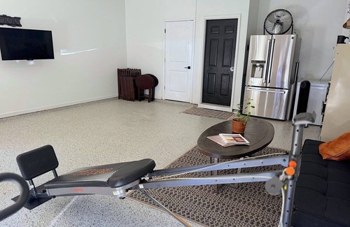 Grayson Casa | Private bed and bathroom with partition and own entrance..