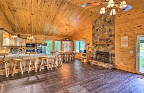 Northeast Michigan Casa | Private Cadillac Gem w/ Kayaks, Hot Tub, Pond, Pool Table and More