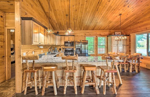Northeast Michigan Casa | Private Cadillac Gem w/ Kayaks, Hot Tub, Pond, Pool Table and More