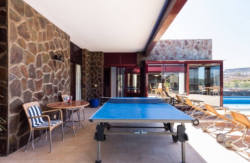 Mogan Chalet De Esquí | Piscina privada climatizada en entorno tranquilo y vistas al mar en campo de golf
