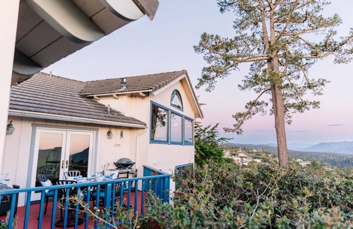 Northeast Carmel Casa | PRIVATE Hilltop Home: Stunning Carmel Views, Hot Tub, 3 Balconies, Dogs Welcome