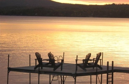 Thompson's Point Casa | Casa privada en Thompson Point Sebago Lake con playa privada