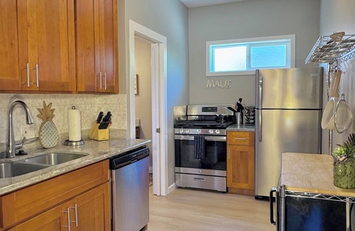 Kihei Cabaña | Privado moderno 1BR / 1BA Tropical Kihei Maui Cottage por la playa