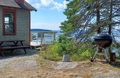 Bar Harbor Cabaña | Private Ocean side rustic cottage with beach Bar Harbor