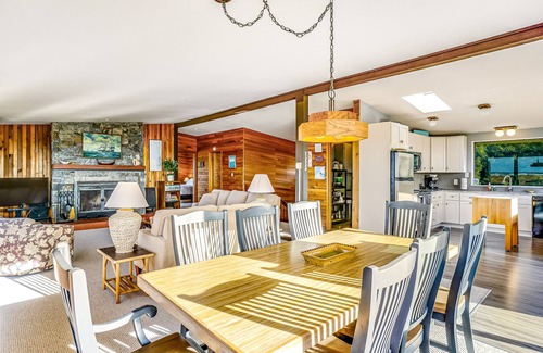 Copalis Beach Casa | Private ocean view escape with large deck, WiFi, & wood-burning fireplace