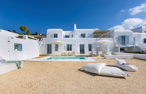 Nea Cryssi Akti Villa | Thea Villas 2, impresionantes vistas panorámicas al mar y al atardecer, piscina privada