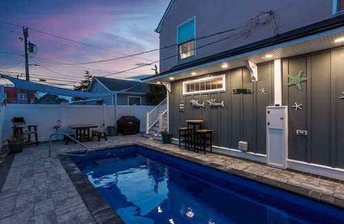 Rehoboth by the Sea Casa | Private Pool OCEAN BLOCK 7BR Downtown Dewey Beach w/ Parking and Game Room