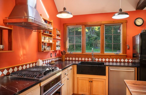 Cummington Casa | Private river-front home with tennis court and hot tub in the Berkshire hills!