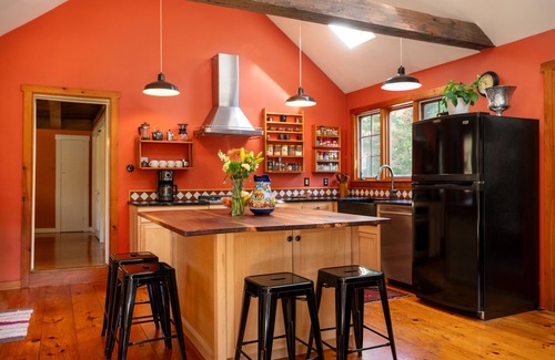 Cummington Casa | Private river-front home with tennis court and hot tub in the Berkshire hills!
