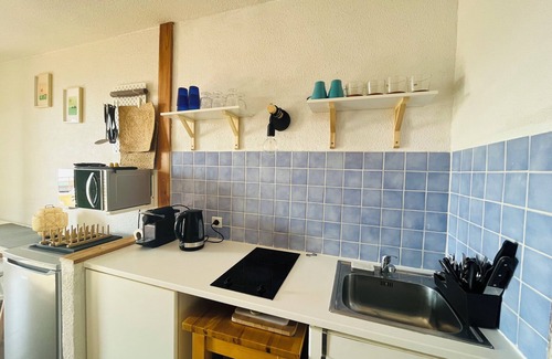 Saint-Mandrier-sur-Mer Apartamento | Provenza, Estudio Balcón con vistas al mar, Cerrado Residencia, piscinas, pistas, Playa