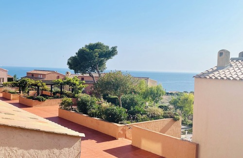 Saint-Mandrier-sur-Mer Apartamento | Provenza, Estudio Balcón con vistas al mar, Cerrado Residencia, piscinas, pistas, Playa