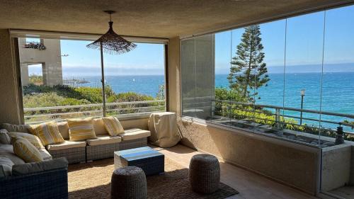 Algarrobo Apartamento | PUNTA FRAILE HAMACA SUITES Frente mar, 140 m2, amplias areas verdes, piscina, hamaca, tranquilidad