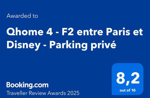 Les Stades Apartamento | Qhome 4 - F2 entre Paris et Disney - Parking privé