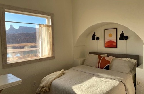 Moab Cabina | Base Camp Adventure Lodge, Queen en el porche delantero