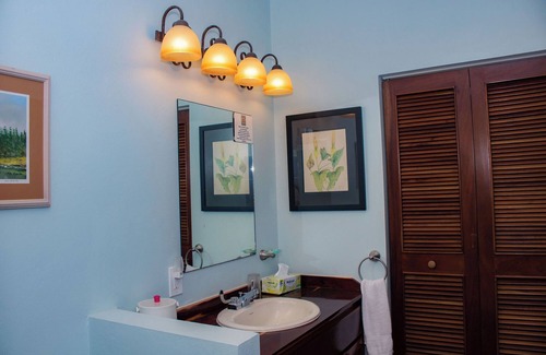 Orchid Bay Cama Y Desayuno | Queen-size bed, with a private bathroom, a walk-in shower and closet.