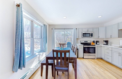 Dedham Casa | Quiet duplex with private deck, peaceful views, grill, & private W/D