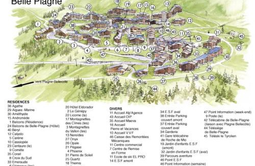 Belle Plagne Apartamento | Résidence Turquoise - Appartement fonctionnel · Skis aux pieds · Balcon · Vue pistes MAE-3689