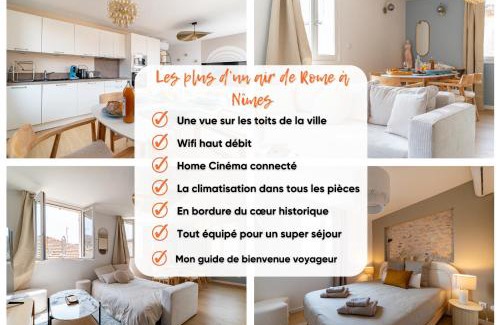 Faubourg Apartamento | Raffinement Romain Cœur de Nimes Lumineux