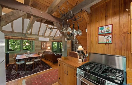 Mentone Cabina | Red Bird Roost - Cozy log cabin on the Brow steps to downtown and Brow Park