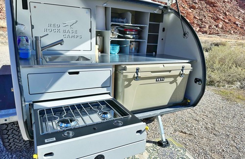 Moab Casa | Red Rock Base Camps Teardrop Trailer #4. Take your hotel room outside!