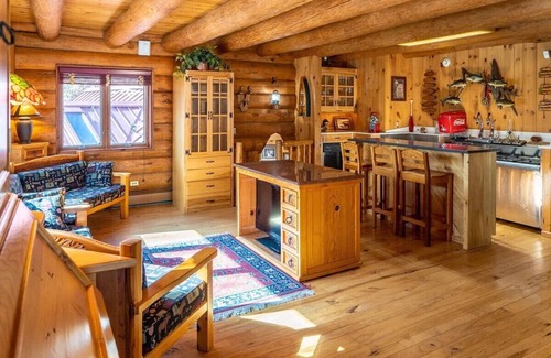 Land O Lakes Casa | Redstone, a one-of-a-kind, luxurious 7200 sq. ft. impressive Lakeside log home
